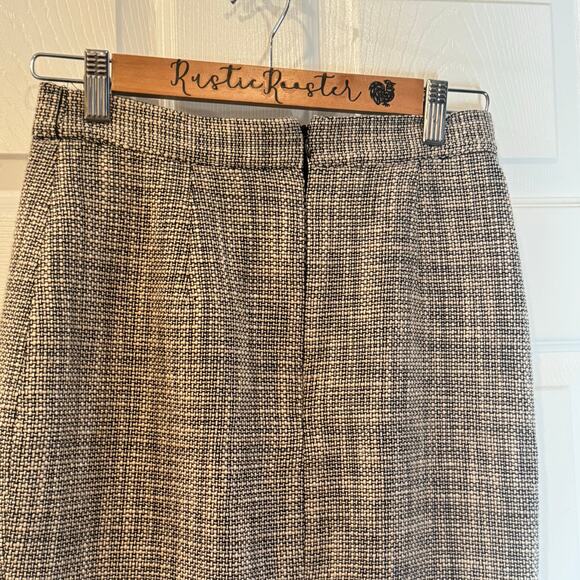 Womens Vtg Newport News Brown Tweed Pencil Skirt Career Size 2 - Picture 5 of 6